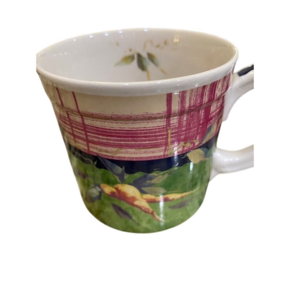 Tracy Porter Stonehouse Farm Collection Set of 5 Coffee Cups Mugs Green Red - Picture 7 of 9